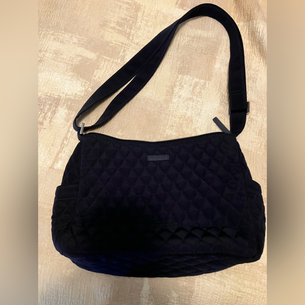Vera Bradley Quilted Navy Blue Shoulder Bag
